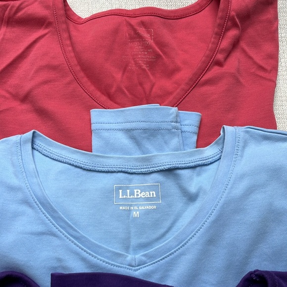 L.L. Bean Long Sleeve V- Neck Tees. Set of 3. Size M - Picture 6 of 8